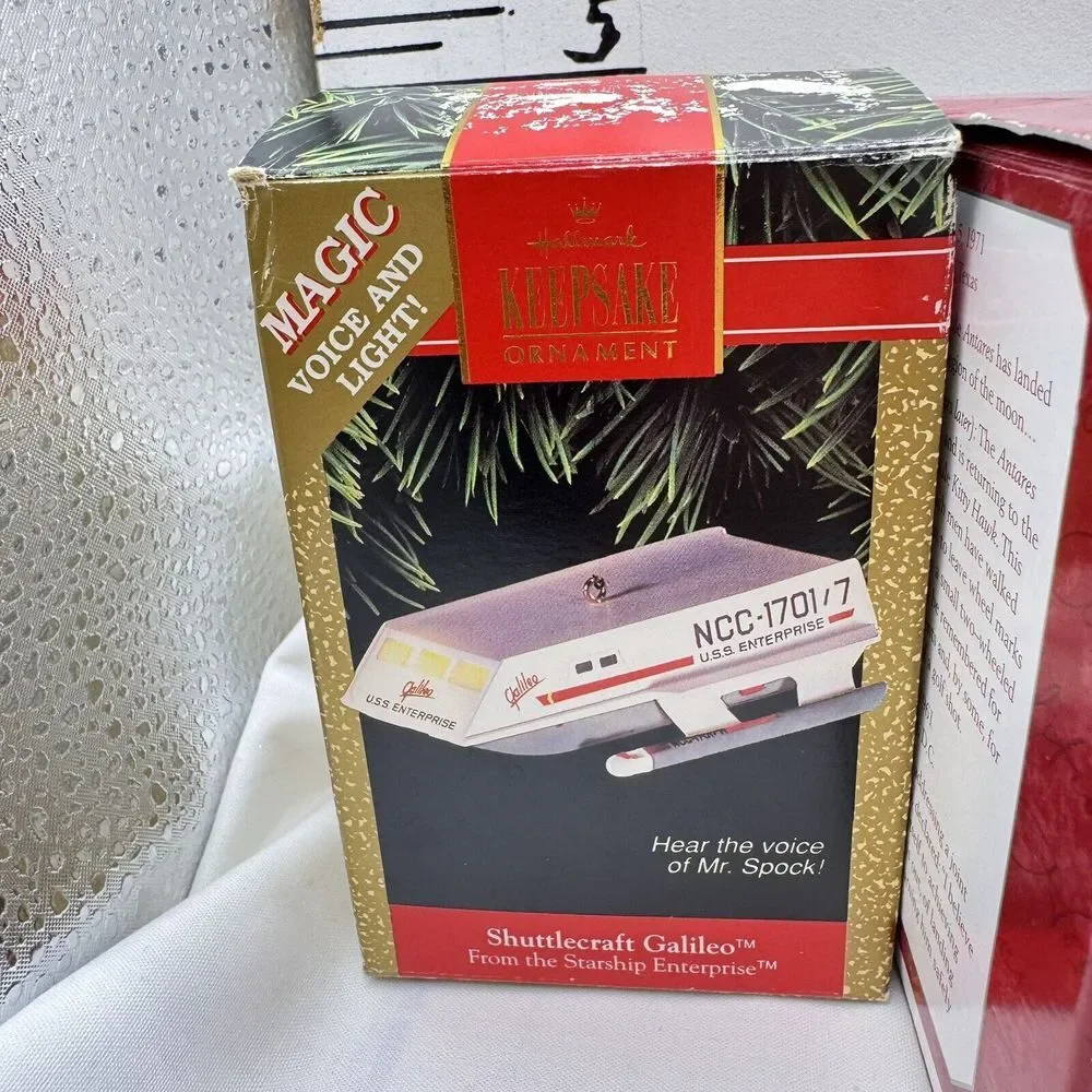 Hallmark Keepsake 3 Spacecraft Ornaments Vintage '92 '96 '98 Original Boxes Xmas